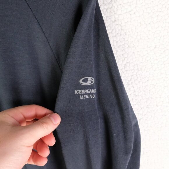 Icebreaker Jacket Mens Large Full Zip Merino Wool Lightweight Outdoors Damaged - Picture 3 of 10